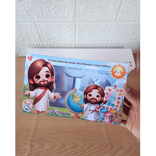 Caixa de Ovo de Colher Páscoa Cristã