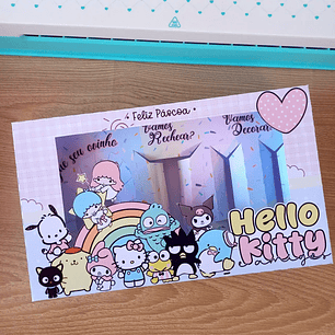 Caixa de Ovo de Colher Hello Kitty e Amigos