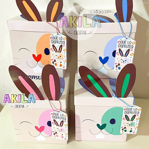 Arquivo Digital Box Coelho Páscoa (Arquivo em PDF)