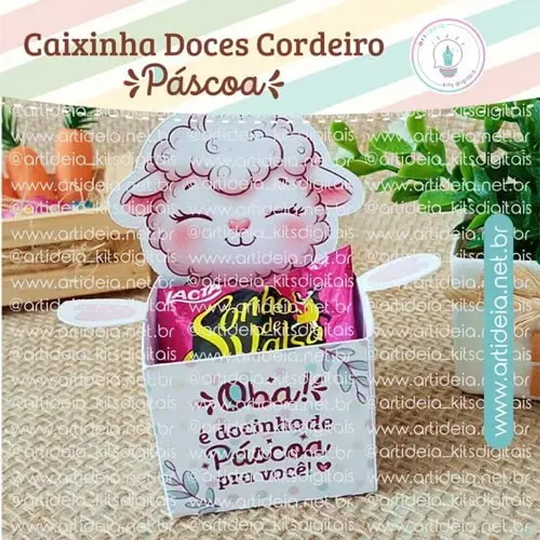 Arquivo de Corte Páscoa Caixinha Doces Cordeiro 1