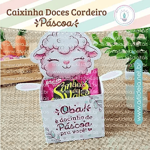 Arquivo de Corte Páscoa Caixinha Doces Cordeiro