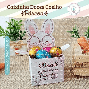 Arquivo de Corte Páscoa Caixinha Doces Coelho