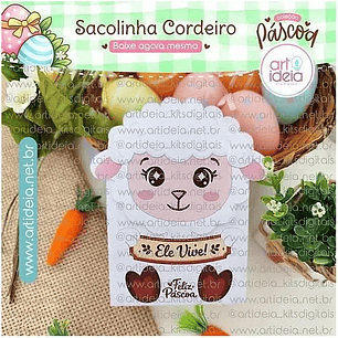Arquivo de Corte Páscoa Sacolinha Cordeiro