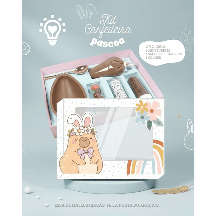 Caixa de Ovo  Capivara Páscoa 1