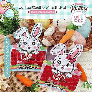 Arquivo de Corte Card Páscoa Coelho KitKat