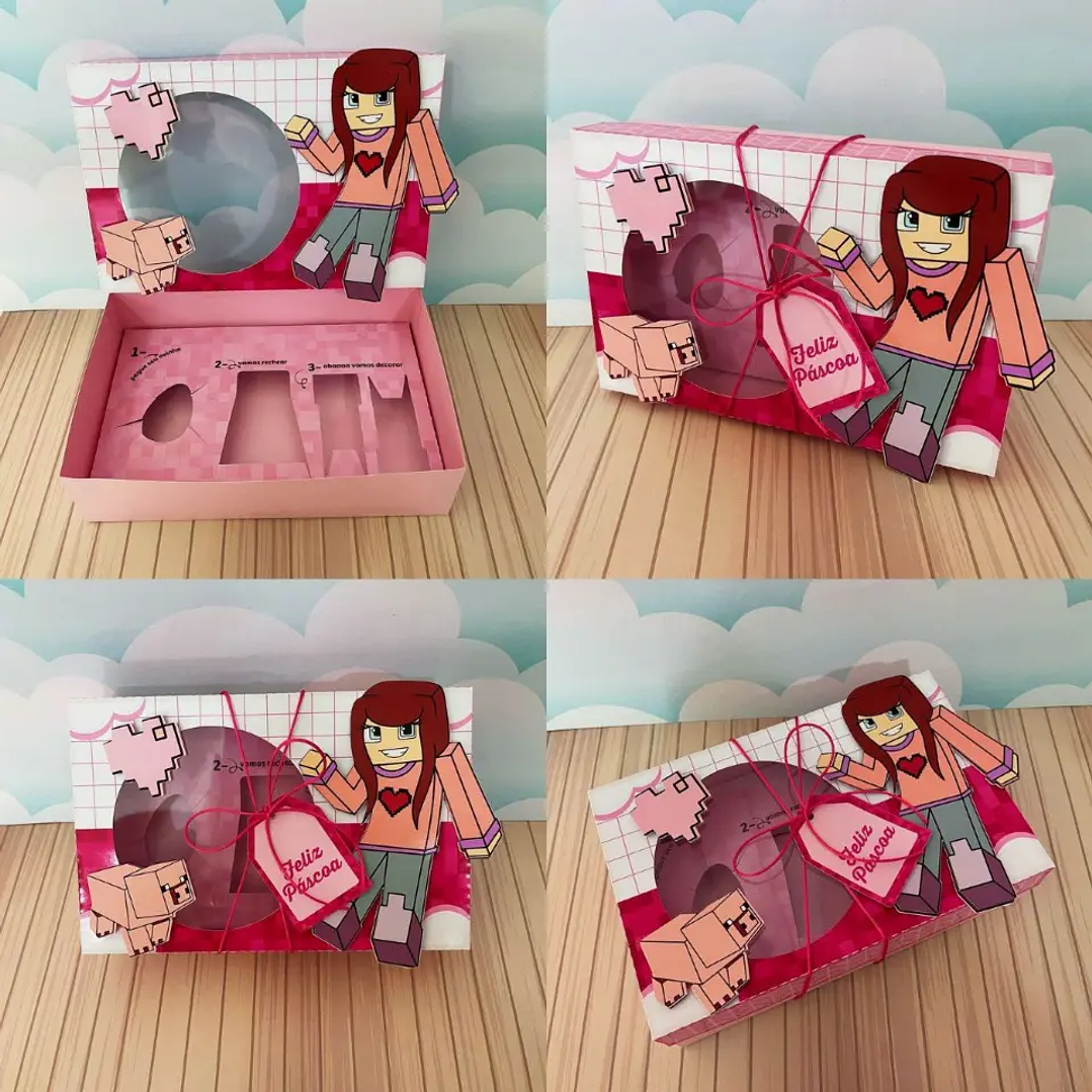 Arquivo de Corte Porta Ovo de Pascoa Minecraft  1