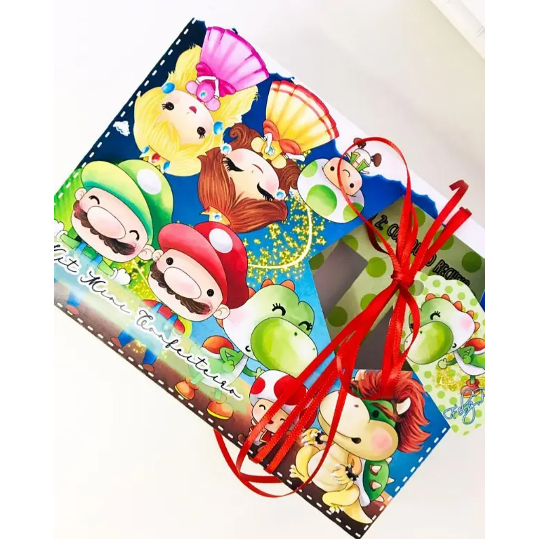 Arquivo de Corte Porta Ovo de Pascoa Super Mario 1