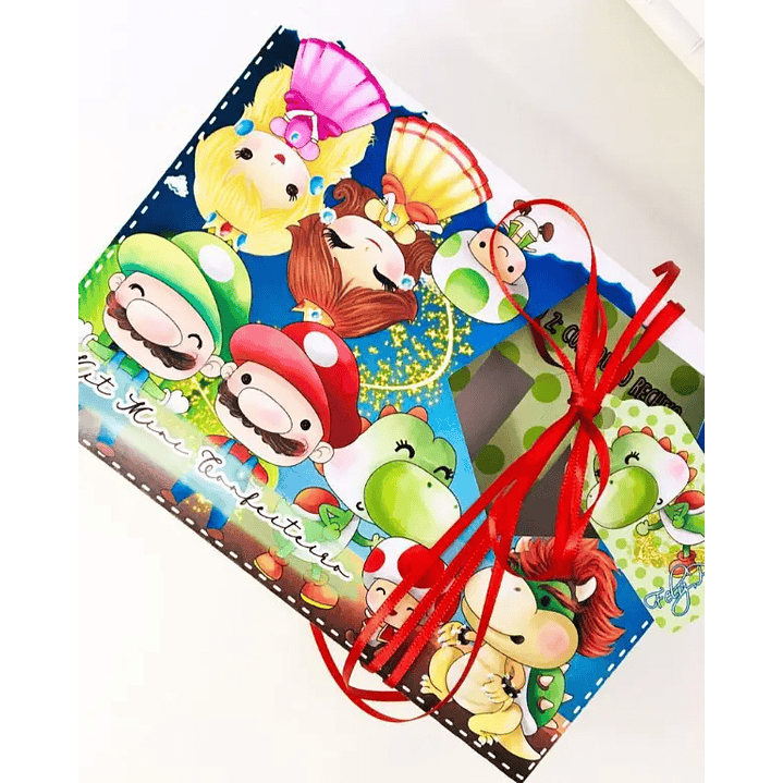 Arquivo de Corte Porta Ovo de Pascoa Super Mario 1