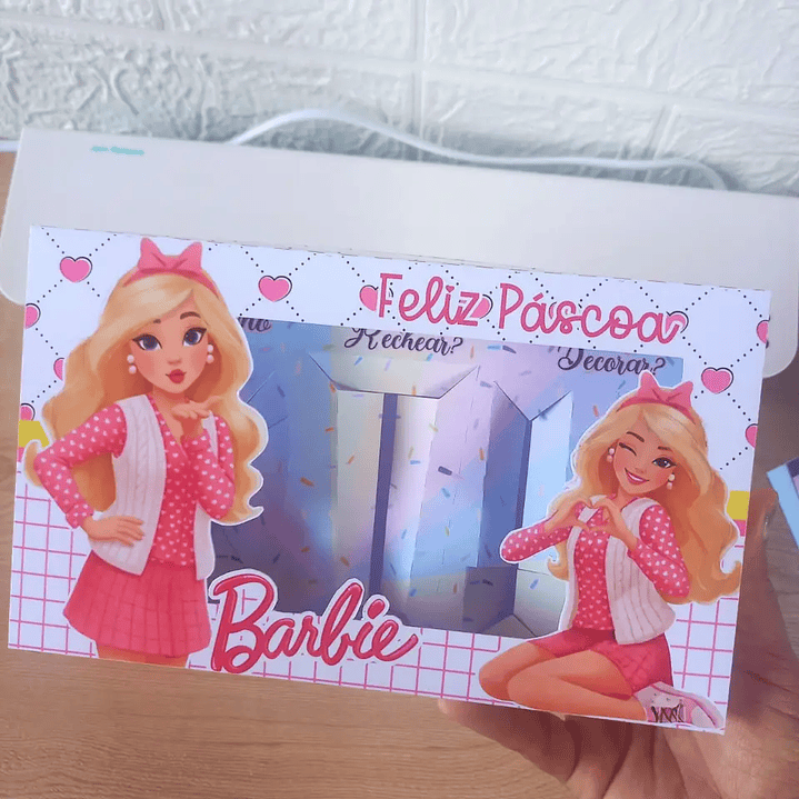 Arquivo de Corte Porta Ovo de Pascoa Barbie  1