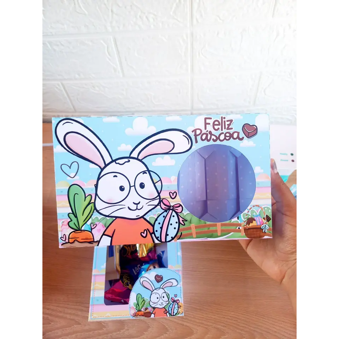 Arquivo de Corte Porta Ovo de Pascoa Coelhinho  1