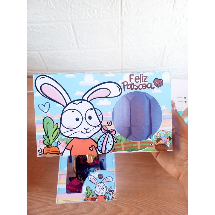 Arquivo de Corte Porta Ovo de Pascoa Coelhinho  1