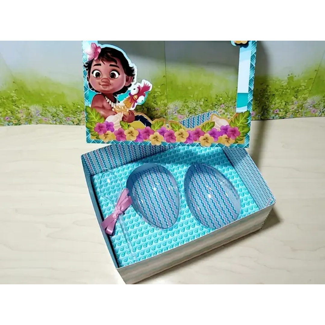 Arquivo de Corte Caixa Porta Ovo de Pascoa Moana 1