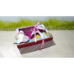 Arquivo de Corte Caixa Porta Ovo de Pascoa Unicórnio 