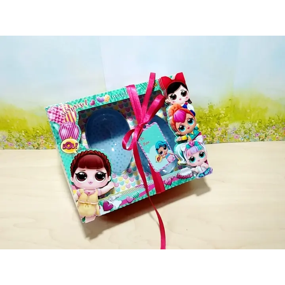 Arquivo de Corte Caixa Porta Ovo de Pascoa LOL 1