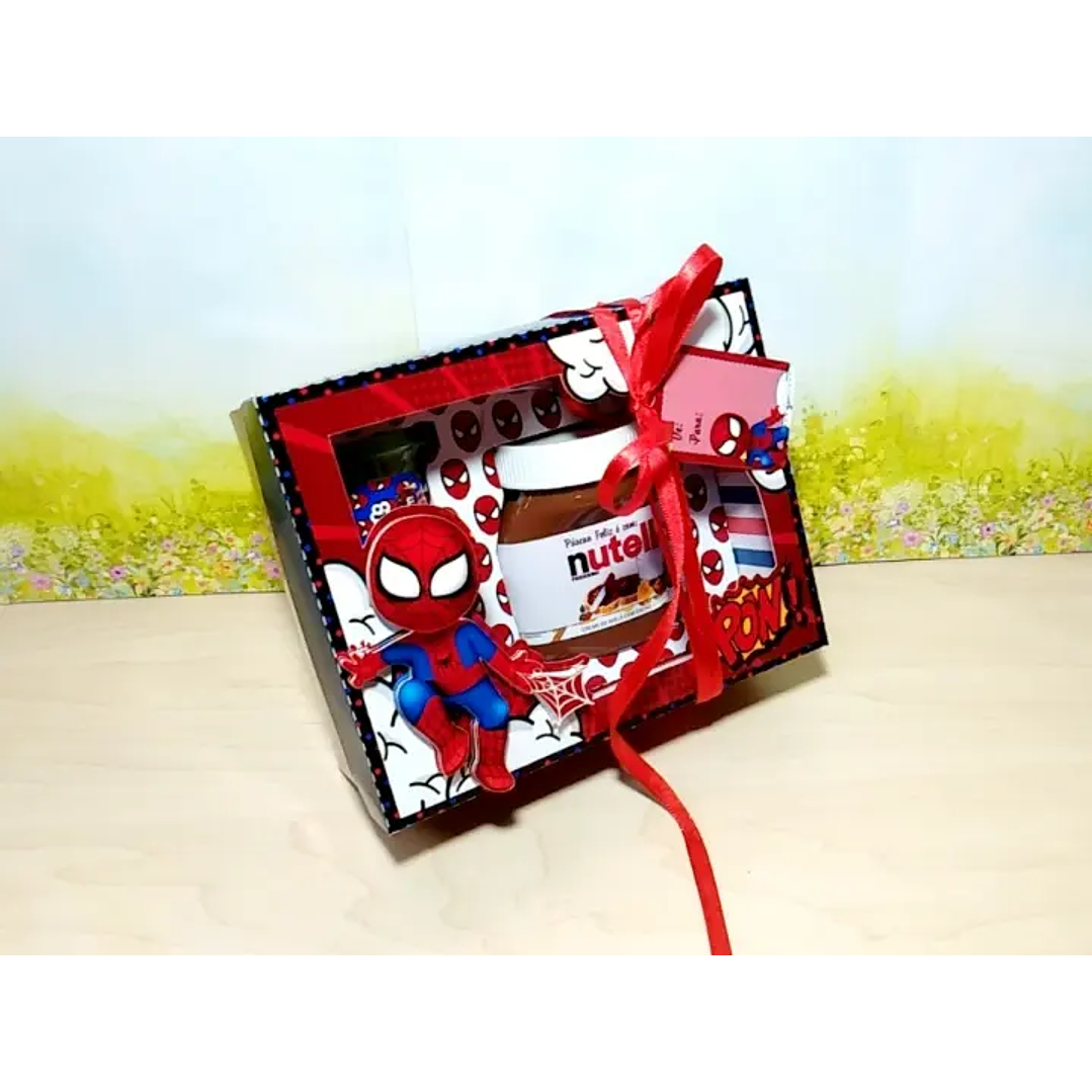 Arquivo de Corte Caixa Porta Ovo de Pascoa Homem Arranha 1