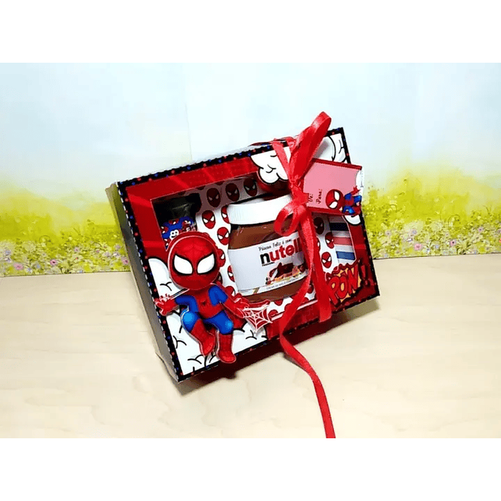 Arquivo de Corte Caixa Porta Ovo de Pascoa Homem Arranha 1