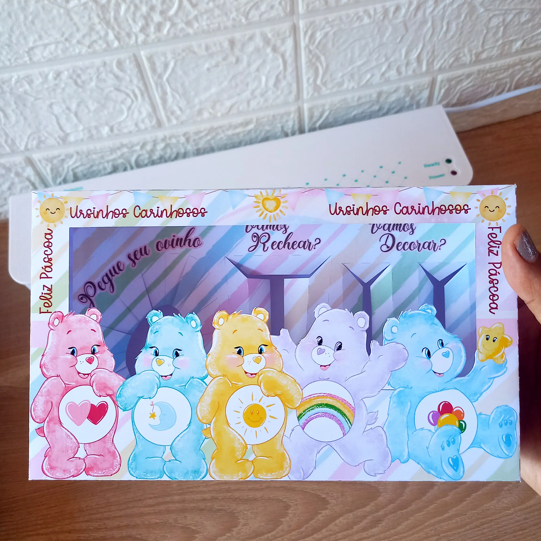 Arquivo de Corte Porta Ovo de Pascoa Ursinhos Carinhosos 1