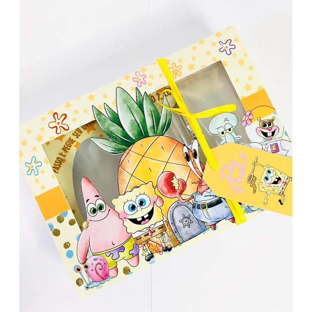 Arquivo de Corte Porta Ovo de Pascoa Bob Esponja 1