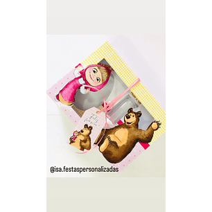 Arquivo de Corte Porta Ovo de Pascoa Masha e o Urso