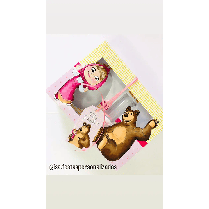 Arquivo de Corte Porta Ovo de Pascoa Masha e o Urso 1