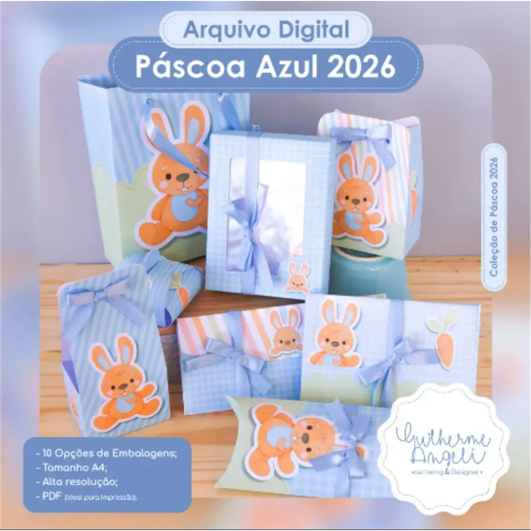 Arquivo de Corte Kit Pascoa Azul 1