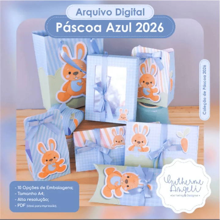 Arquivo de Corte Kit Pascoa Azul 1