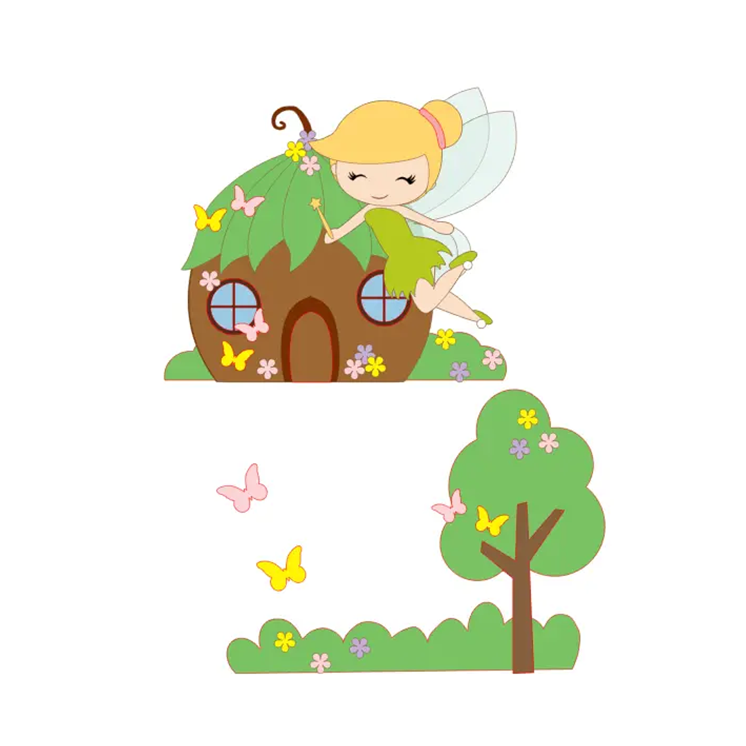 Arquivo de Corte Topo Fadinha com Casinha 2