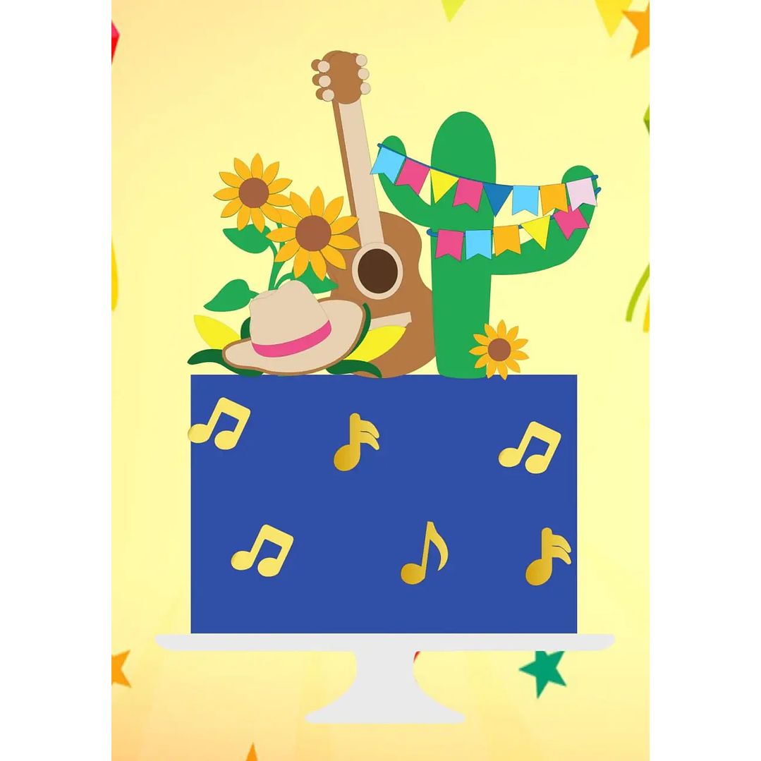 Arquivo de Corte Topo Bandeirola Festa Junina (Leia a Descrição) 1