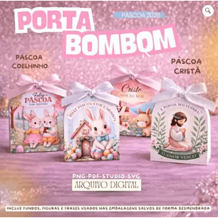Arquivo de Corte Porta BomBom Páscoa (Leia a Descrição)