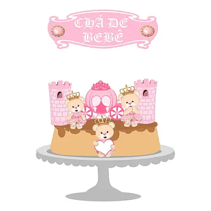 Arquivo de Corte Topo Ursinha Princesa (Leia a Descrição)