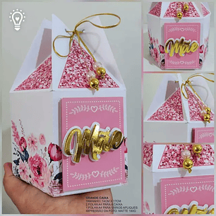 Arquivo de Corte Caixa Sacolinha Dia das Mães