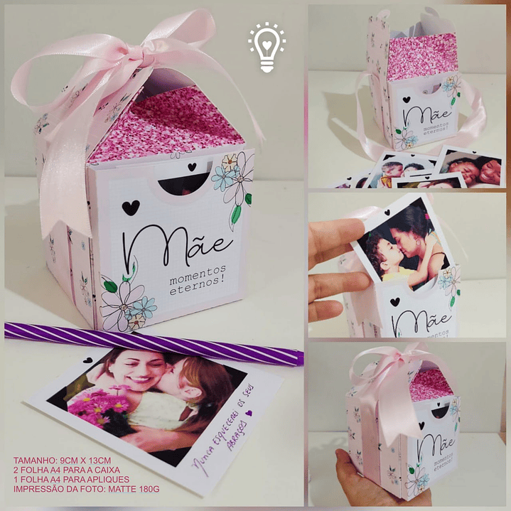 Arquivo de Corte Caixa Polaroide Dia das Mães 1