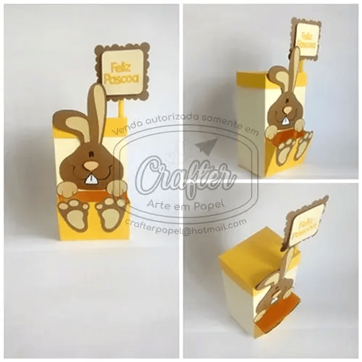 Arquivo de Corte Caixa Porta Doces Coelho Camadas (Leia a Descrição) 1