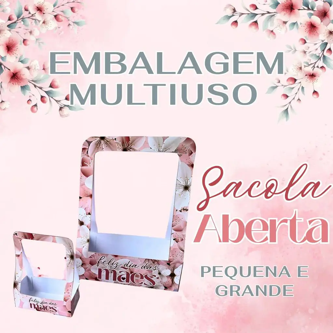 Arquivo de Corte Sacola Aberta Dia das Mães 1