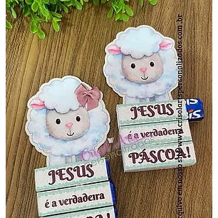 Arquivo de Corte  Card bis ovelhinha páscoa cristã  (Leia a Descrição)