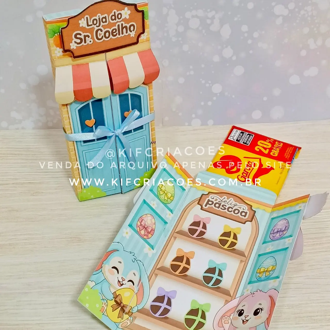 Arquivo de Corte  Caixa Loja Coelho (Leia a Descrição) 1