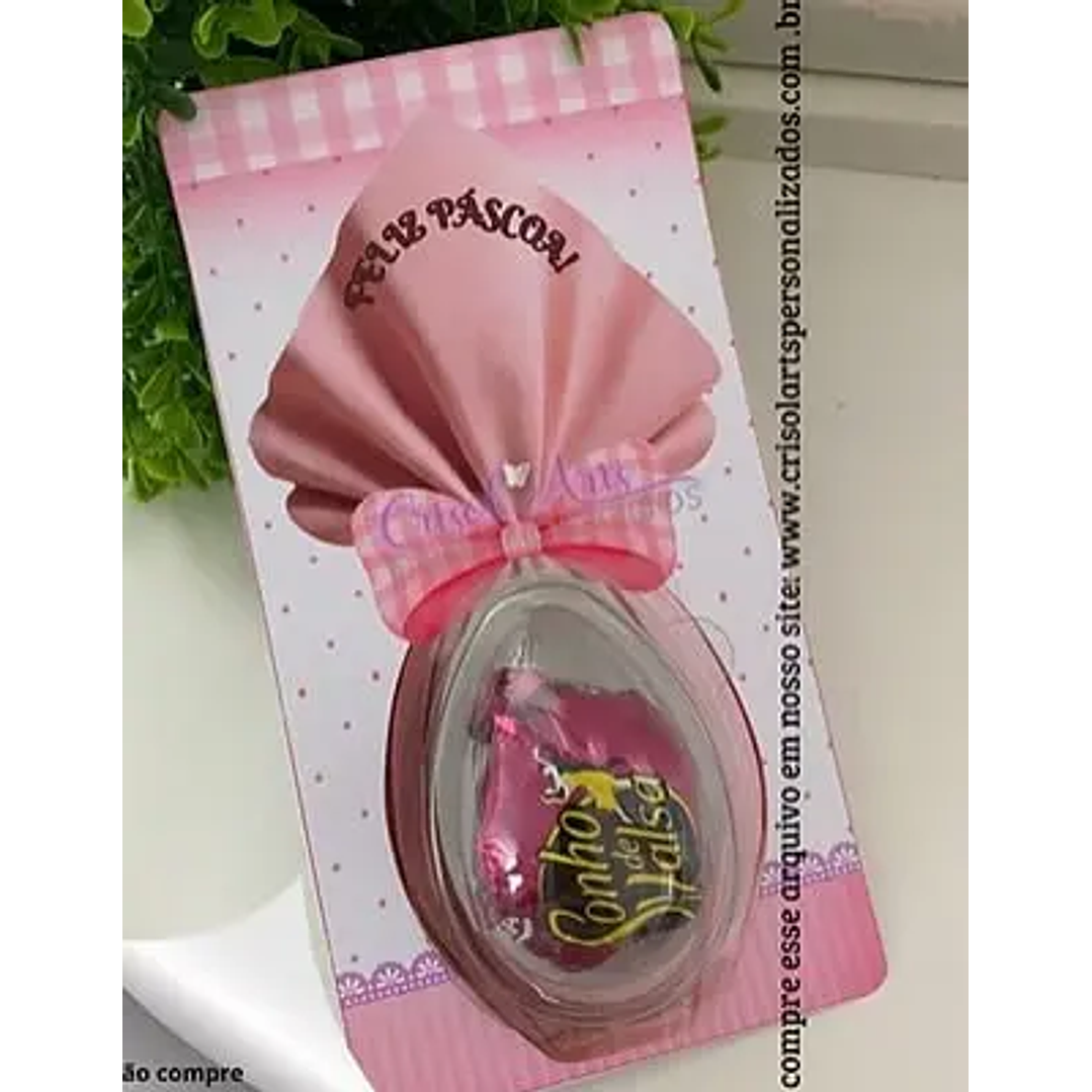 Arquivo de Corte Card Blister ovo de  páscoa rosa (Leia a Descrição) 1