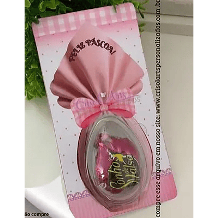 Arquivo de Corte Card Blister ovo de  páscoa rosa (Leia a Descrição) 1