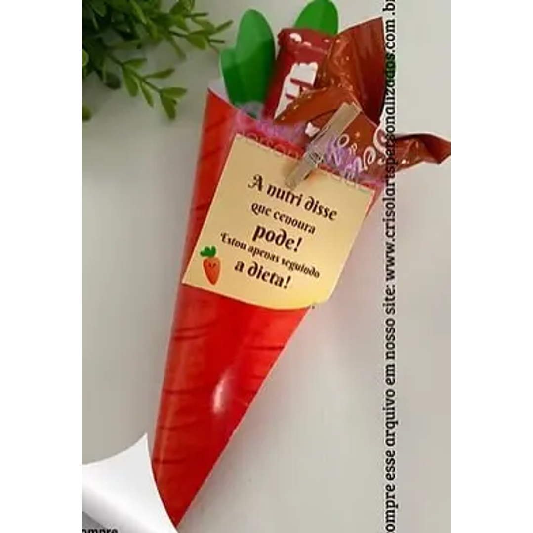 Arquivo de Corte Cone cenoura páscoa (Leia a Descrição) 1