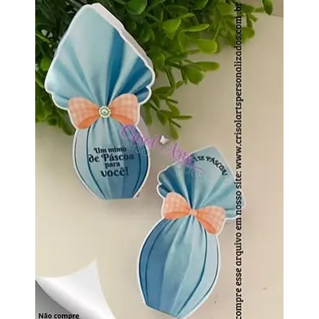 Arquivo de Corte Porta bis ou batom páscoa azul (Leia a Descrição) 1