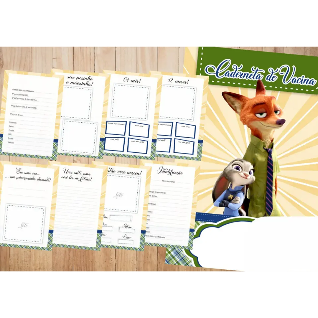 Kit Digital Zootopia Encadernação (Leia a Descrição) 1