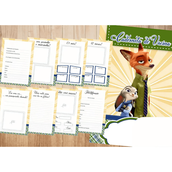 Kit Digital Zootopia Encadernação (Leia a Descrição) 1