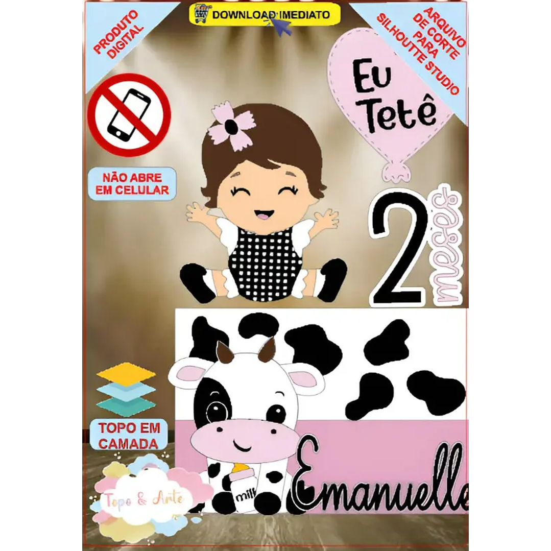 Arquivo de Corte Topo Eu Amo Tete (Leia a Descrição) 1