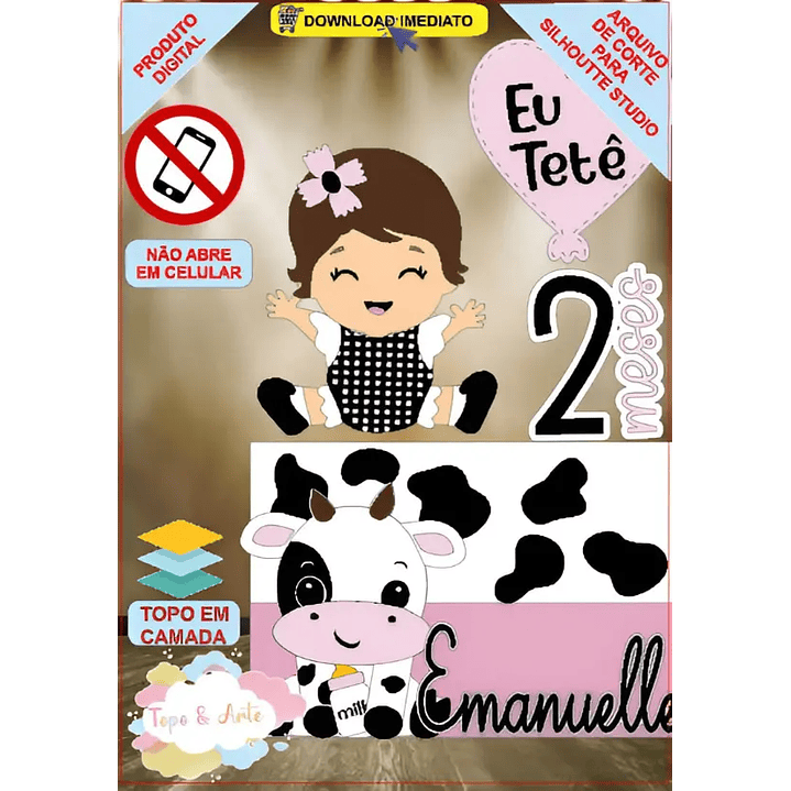 Arquivo de Corte Topo Eu Amo Tete (Leia a Descrição) 1