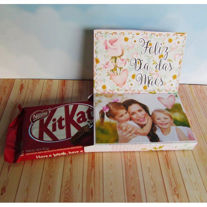 Arquivo de Corte Caixa Kit Kat Dia das Mães (Leia a Descrição) 1