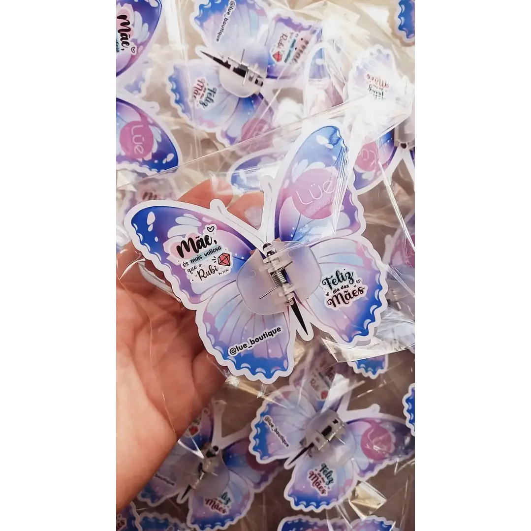 Arquivo de Corte Prendedor Borboleta Azul Dia das Mães (Leia a Descrição) 1