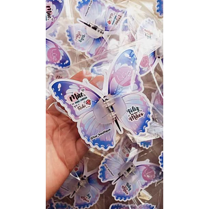 Arquivo de Corte Prendedor Borboleta Azul Dia das Mães (Leia a Descrição)