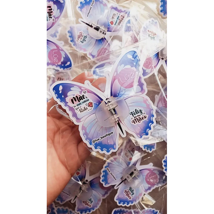 Arquivo de Corte Prendedor Borboleta Azul Dia das Mães (Leia a Descrição) 1