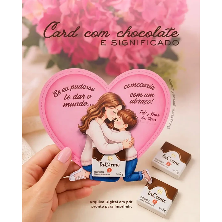 Arquivo de Corte Card com Chocolate Dia das Mães (Leia a Descrição) 1