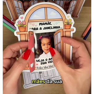 Arquivo de Corte Card Janelinha Dia das Mães (Leia a Descrição)
